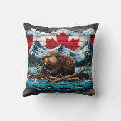 スノーマウンテンビーバーカナダプライド クッション (裏面)