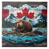 スノーマウンテンビーバーカナダプライド タイル (正面)