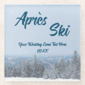 スノーマウンテンフォレストアプレーススキ結婚ーズイベント ガラスコースター (正面)