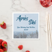 スノーマウンテンフォレストアプレーススキ結婚ーズイベント スタンダードカクテルナプキン (インサイチュ)