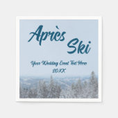 スノーマウンテンフォレストアプレーススキ結婚ーズイベント スタンダードカクテルナプキン (正面)