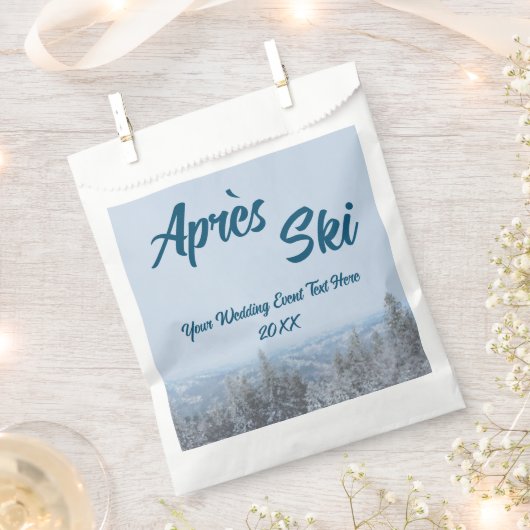 スノーマウンテンフォレストアプレーススキ結婚ーズイベント フェイバーバッグ (クリップ留めされた状態)