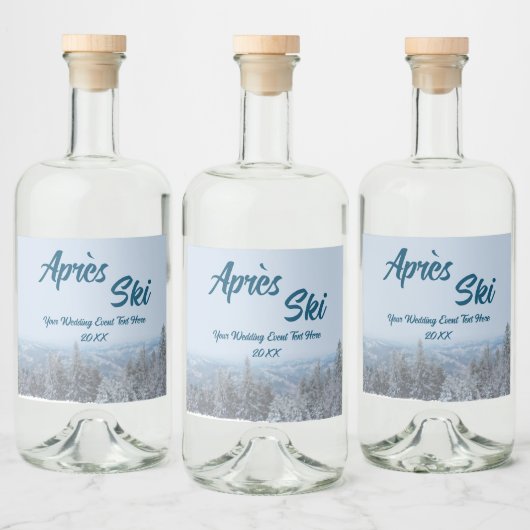 スノーマウンテンフォレストアプレーススキ結婚ーズイベント リキュールボトルラベル (ボトル)
