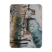 スノーマグネットのフクロウ マグネット (縦)