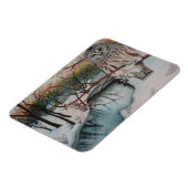 スノーマグネットのフクロウ マグネット (左側)