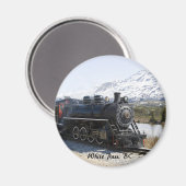 スノーマグネットのホワイトパストレイン マグネット (正面/裏面)