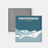 スノーマスコロラドスキーヤースキー マグネット (正面/裏面)