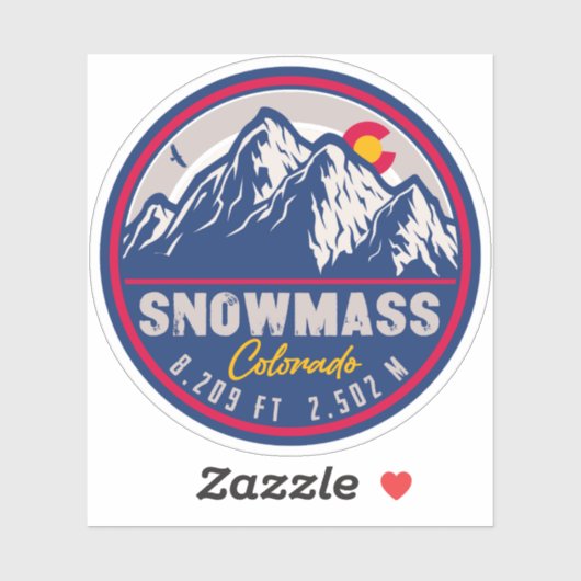 スノーマスコロラドマウンテンズヴィンテージスキーお土産 シール (シート)