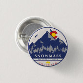 スノーマスコロラドレトロサンセットスキーおみやげ 缶バッジ (正面&裏面)