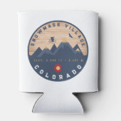 スノーマスコロラド州旗レトロサンセットスキーおみやげ 缶クーラー (裏面)