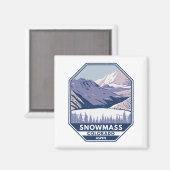 スノーマススキーエリアウィンター《植物》アスペンコロラド マグネット (正面/裏面)