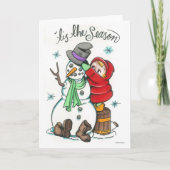 スノーマンさん カード (正面)