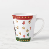 スノーマンとクリスマスクッキーのあるスモールラテマグ カフェラテマグ (右)