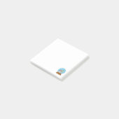 スノーマンとモミの木のスノーグローブ ポストイット (アングル)