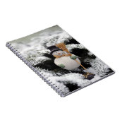 スノーマンイメージウィンターシーズン写真 ノートブック (右側)