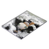 スノーマンイメージウィンターシーズン写真 ノートブック (左側)