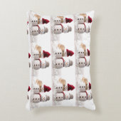 **スノーマンカップル** クリスマス アクセントクッション (正面(垂直))