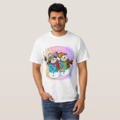スノーマンカップル Tシャツ (正面フル)