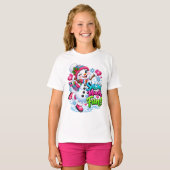 スノーマンクリスマスの楽しさ Tシャツ (正面フル)