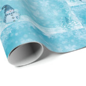 スノーマンクリスマスラッピング紙 ラッピングペーパー (ロールコーナー)