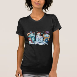 スノーマンコーヒー半袖シャツ Tシャツ