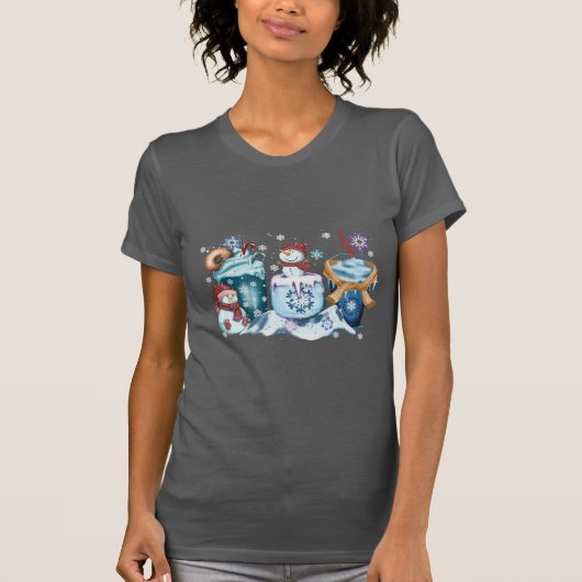スノーマンコーヒー 半袖シャツ Tシャツ (正面)
