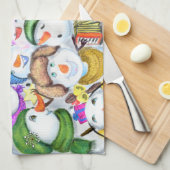 スノーマンズクリスマスキッチンタオルギフト キッチンタオル (四つ折り)