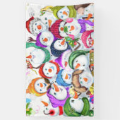 スノーマンズクリスマスバナーパーティープレゼント 横断幕 (縦)