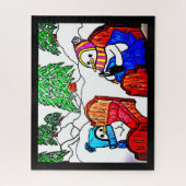 スノーマンズベッドタイムストーリー ジグソーパズル (縦)