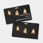 スノーマンホリデーイルミネーション バッジ (正面&裏面)