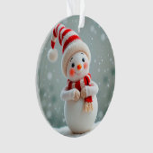 ⛄ スノーマンホリデー チア ホームスタイル 🎄 オーナメント (正面)