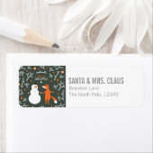 スノーマン及びキツネ踊り ラベル (インサイチュ)