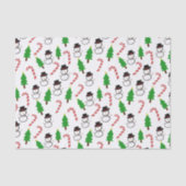 スノーマン キャンディケーン クリスマスツリー 薄葉紙 (正面)