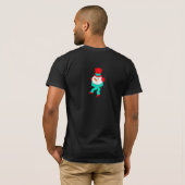 スノーマン・チューンズ クリスマス ダークTシャツ Tシャツ (裏面フル)