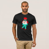 スノーマン・チューンズ クリスマス ダークTシャツ Tシャツ (正面フル)