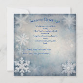 スノーマン：パーソナライズされたレトロクリスマスカード カード (裏面)