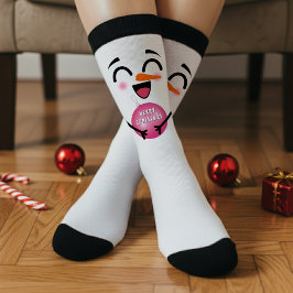 スノーマン メリークリスマス かわいい 笑顔 冬 ソックス