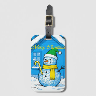 スノーマン メリークリスマス 荷物タグ, 祝祭 ラゲッジタグ
