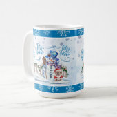 スノーマン|雪が降りますように コーヒーマグ コーヒーマグカップ (正面左)