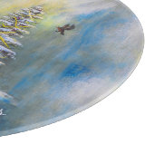 スノーマン 12インチ ラウンド カッティングボード (角)