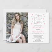 スノーマージャーラブスノーフレークウィンターブライダルシャワー 招待状 (正面)
