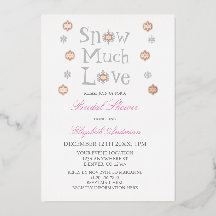 スノーマージャーラブスノーフレークウィンターブライダルシャワー