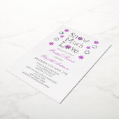 スノーマージャーラブスノーフレークウィンターブライダルシャワー 箔招待状 (回転した状態)