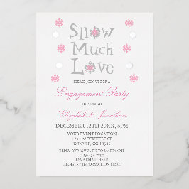 スノーマージャーラブスノーフレークウィンター婚約パーティ 箔招待状