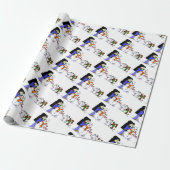 スノーミッジクリスマスハヌカー誕生日ギフト紙 ラッピングペーパー (アンロールド)