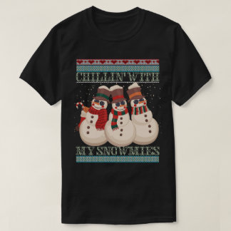 スノーミーとくつろぎタイム スノーマンのアート Tシャツ