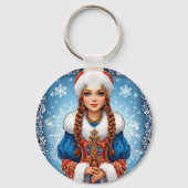 スノーメイドビューティフルウィンターポートレート キーホルダー (裏面)