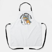 スノーモアおもしろいキャットウィンターホリデーデザイン エプロン (正面)