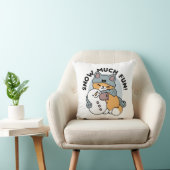 スノーモアおもしろいキャットウィンターホリデーデザイン クッション (椅子)