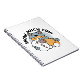 スノーモアおもしろいキャットウィンターホリデーデザイン ノートブック (右側)